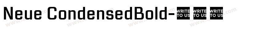 Neue CondensedBold字体转换